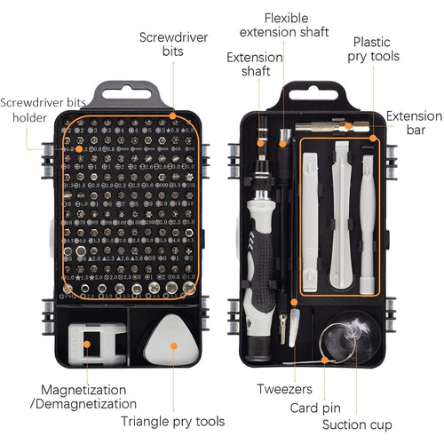 115-in-1 Screwdriver Set – Magnetic Precision Tool Kit for Mobile, PC, Glasses, Laptop, and Digital Watch Repair