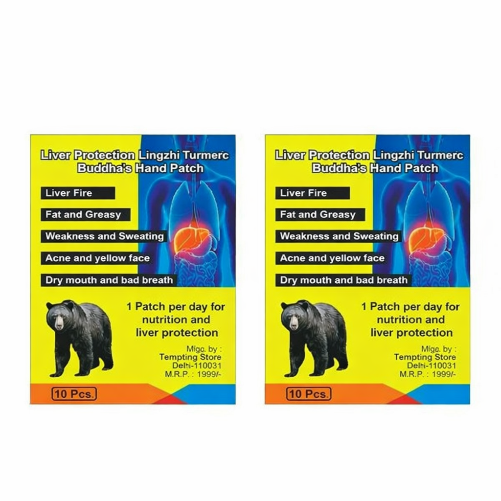 New Liver Protection Turmeric Budha's Hand Patch PACK OF 2