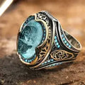 Turkish cubic Blue Ring