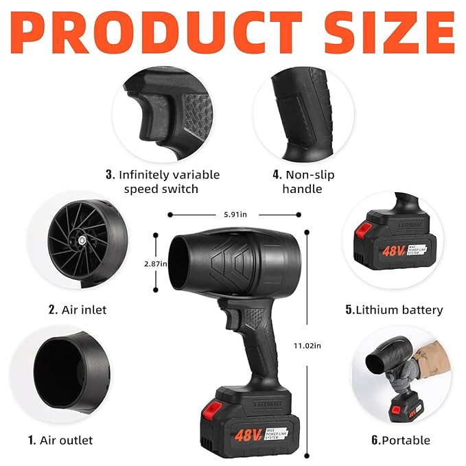 Portable Handheld High Powered Air Blower