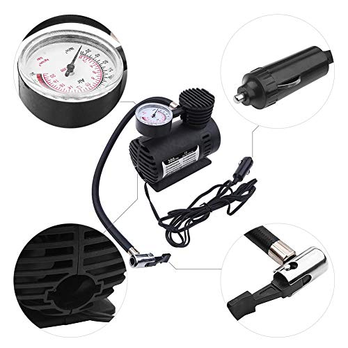 12V Mini Air Compressor, Portable ElectricDigital Tire Inflator Pump