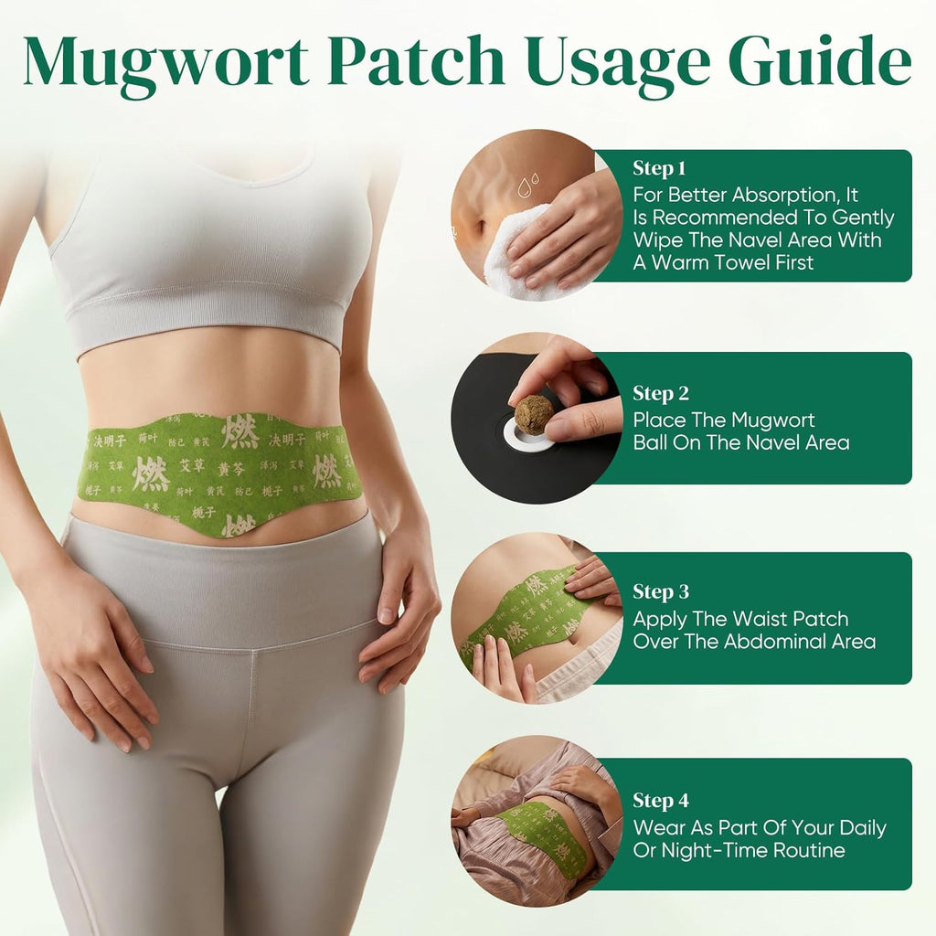 Mugwort Herbal Navel Patches,Long-Lasting Abdominal Comfort（1 Boxes 5 Piece）