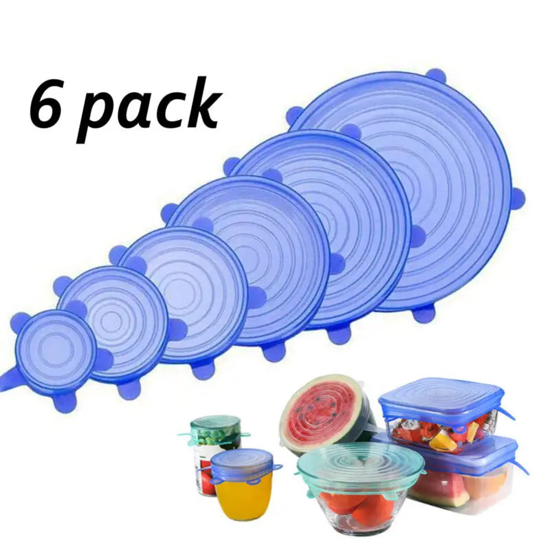 Silicone Lids 6 piece