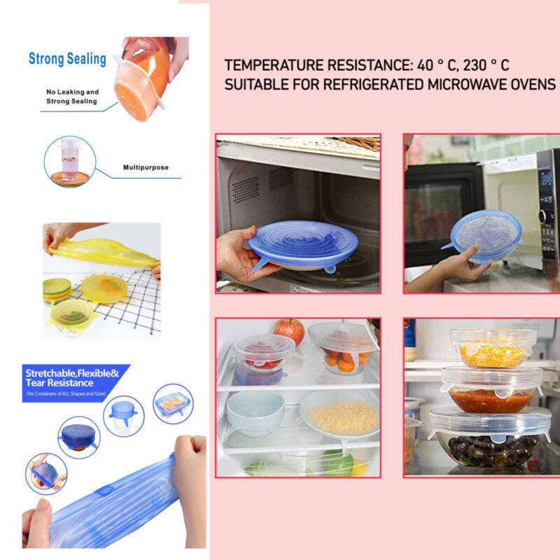 Silicone Lids 6 piece