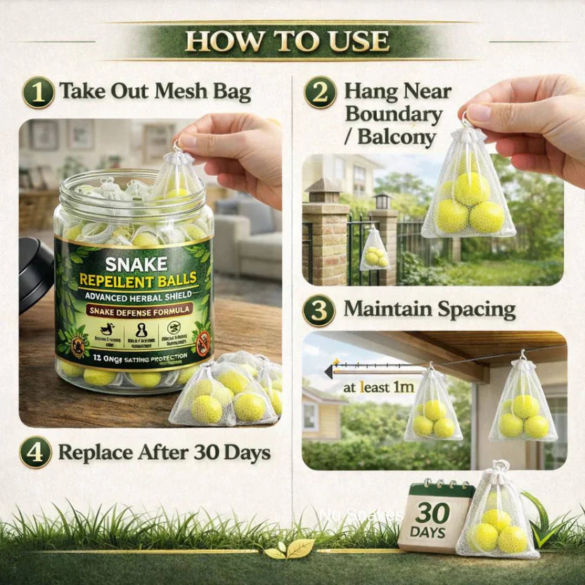 Snake Repellent Balls Advanced Herbal Shield Protection