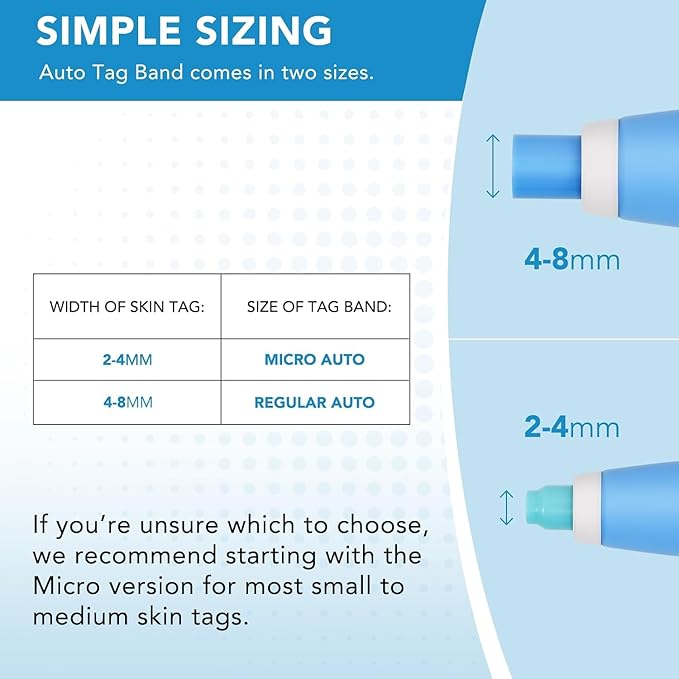 Auto Skin Tag Remover Kit for Face & Body Upgraded Fast and Easy Removal Pen with 40 Removal Bands & 10 Cleansing Wipes