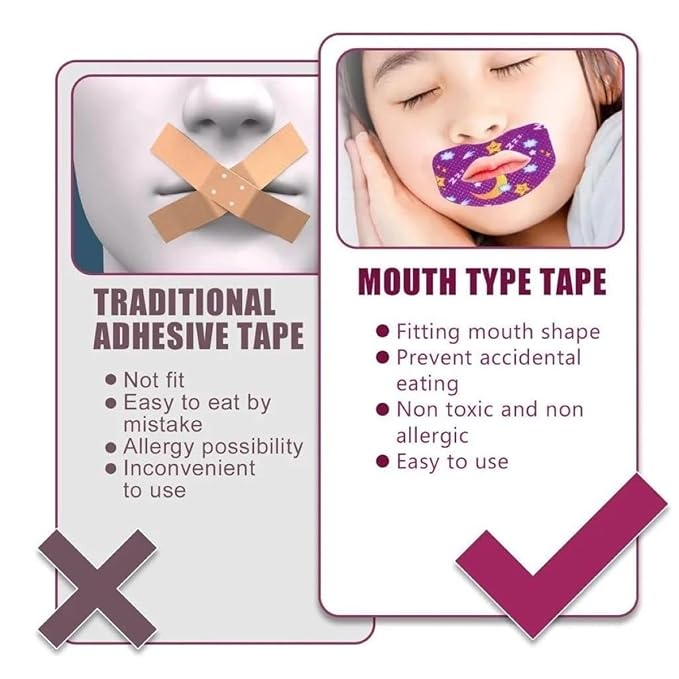 Kids Sleep Strips – Safe Nose Breathing Mouth Tape for Kids & Adults