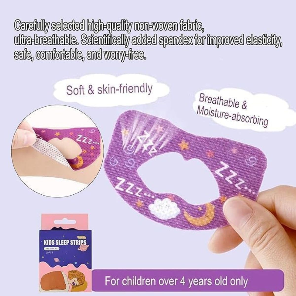 Kids Sleep Strips – Safe Nose Breathing Mouth Tape for Kids & Adults