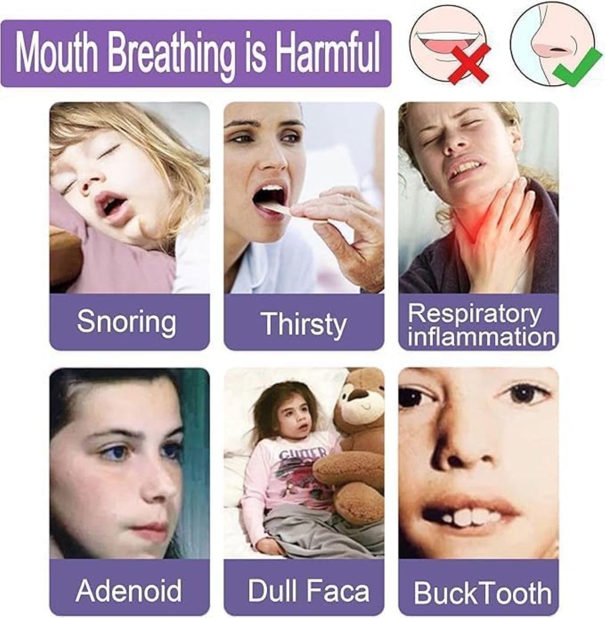 Kids Sleep Strips – Safe Nose Breathing Mouth Tape for Kids & Adults
