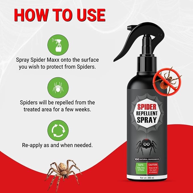 Spi-der Repellent Spray - Natural, Vegan & Eco-Friendly  PACK OF 2