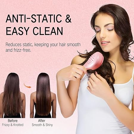 Self Cleaning Hairbrush pack of 1(random color)