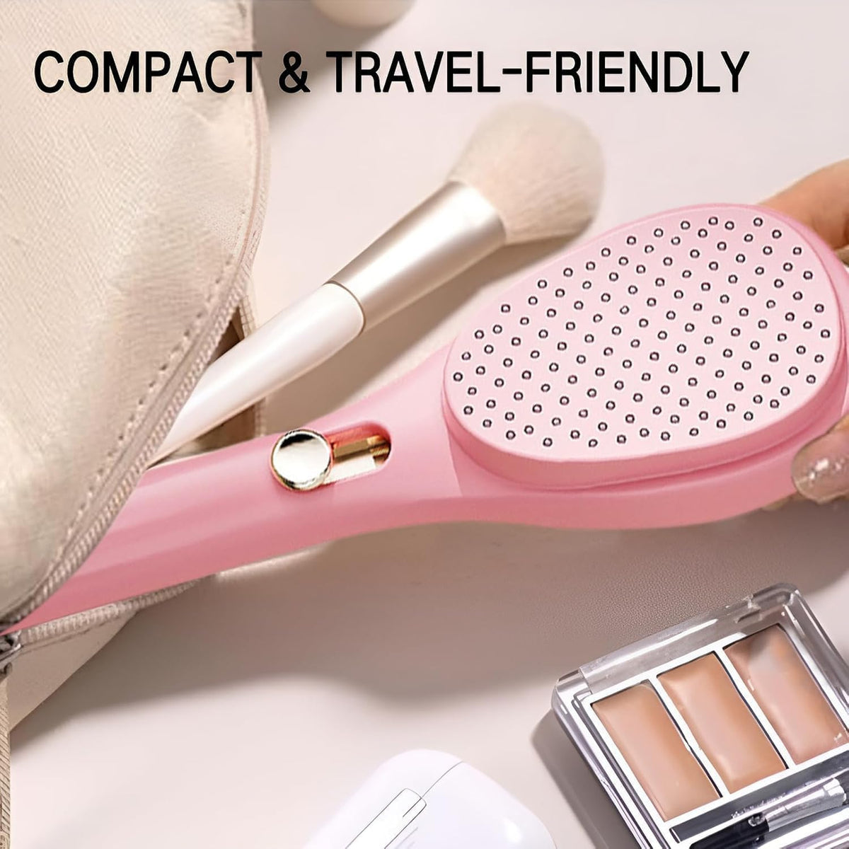 Self Cleaning Hairbrush pack of 1(random color)