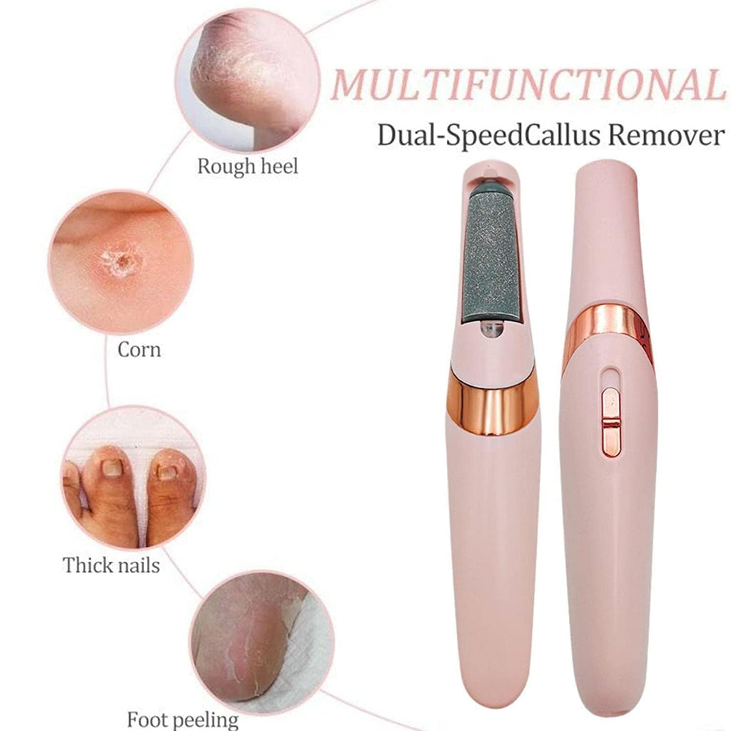 Hanglow Electric Callus Remover for Feet – Rechargeable Foot Dead Skin Remover with 2 Roller Heads PACK OF 1