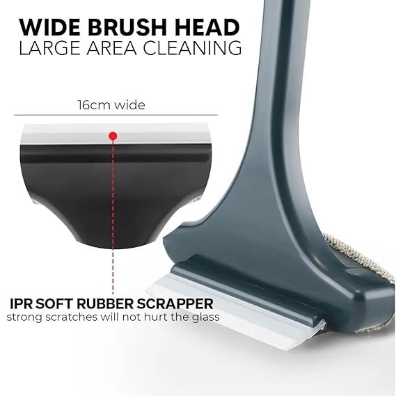 2-in-1 Mesh Cleaning Brush with Squeegee(RANDOM COLOR)