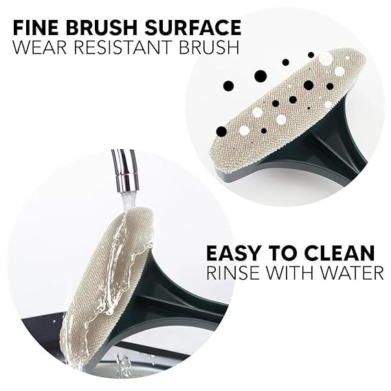 2-in-1 Mesh Cleaning Brush with Squeegee(RANDOM COLOR)