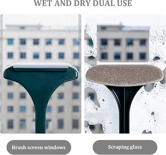 2-in-1 Mesh Cleaning Brush with Squeegee(RANDOM COLOR)