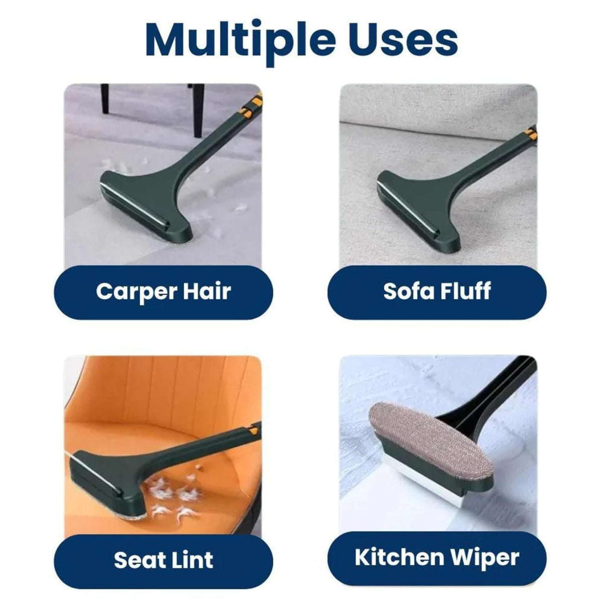 2-in-1 Mesh Cleaning Brush with Squeegee(RANDOM COLOR)
