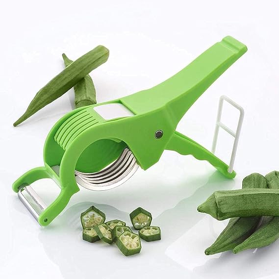 2-in-1 Kitchen Vegetable and Fruit Peeler, 5 Blade Sharp Stainless Steel Vegetable Cutter with Peeler