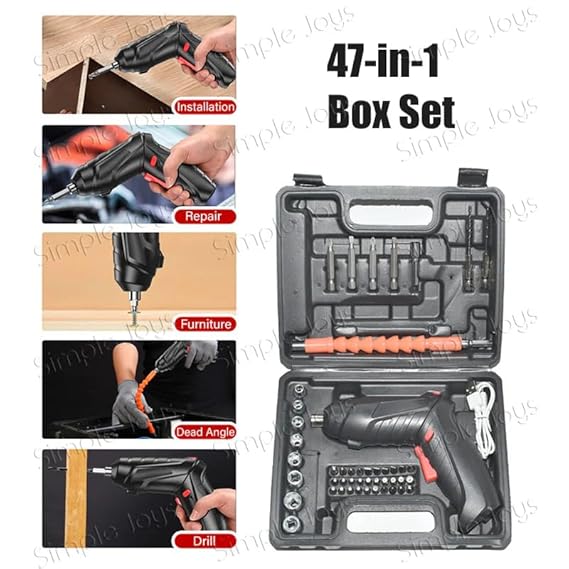 Cordless Electric Screwdriver 47 in 1 Kit