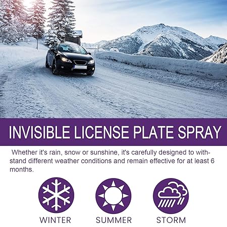 Invisible Car Stealth  License Plate Spray Protector 50ml each pack of 2