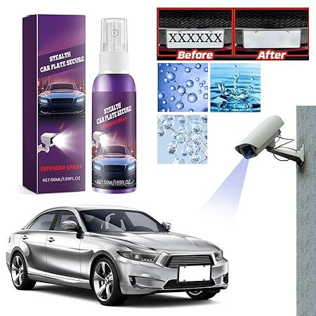 Invisible Car Stealth  License Plate Spray Protector 50ml each pack of 2
