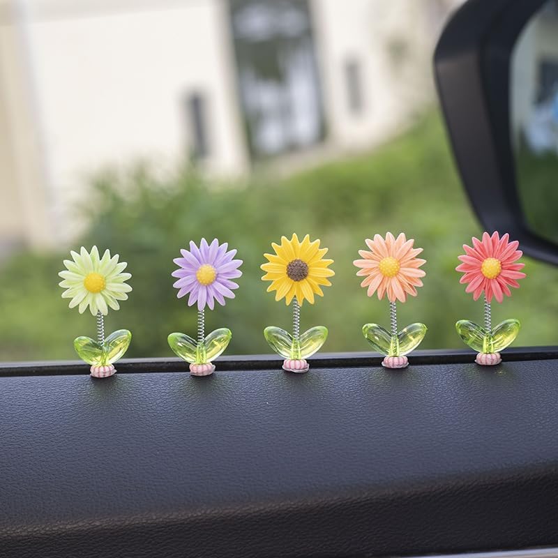 Resin Car Dashboard Decor Flower