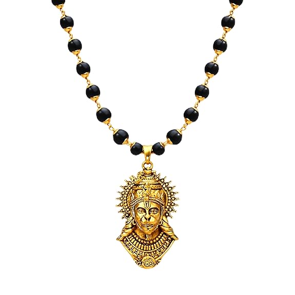 BharatYug Bajrangbali Karungali Necklace with  beads