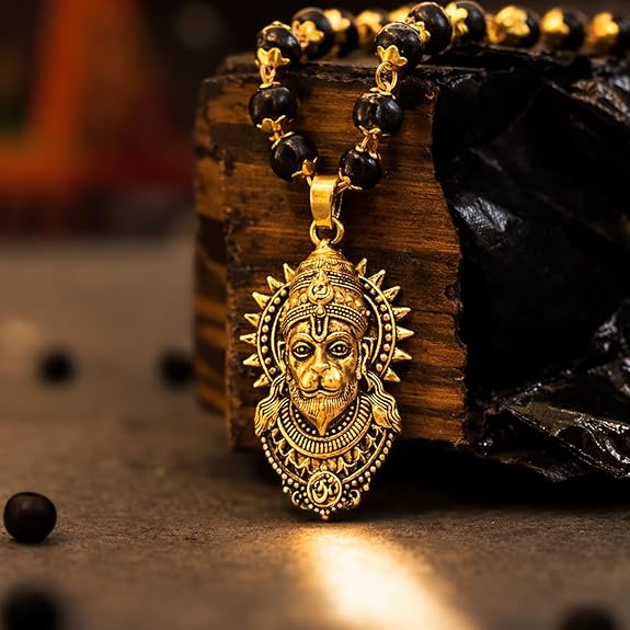 BharatYug Bajrangbali Karungali Necklace with  beads