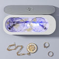 Portable and Rechargeable Professional Ultrasonic Machine for Jewelry Cleaning, Stainless Steel Tank for Eye Glasses, Watches, Rings, Necklaces, Razors, Denture
