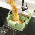 Foldable Hanging Kitchen Sink Strainer Basket (MULTICOLOR)
