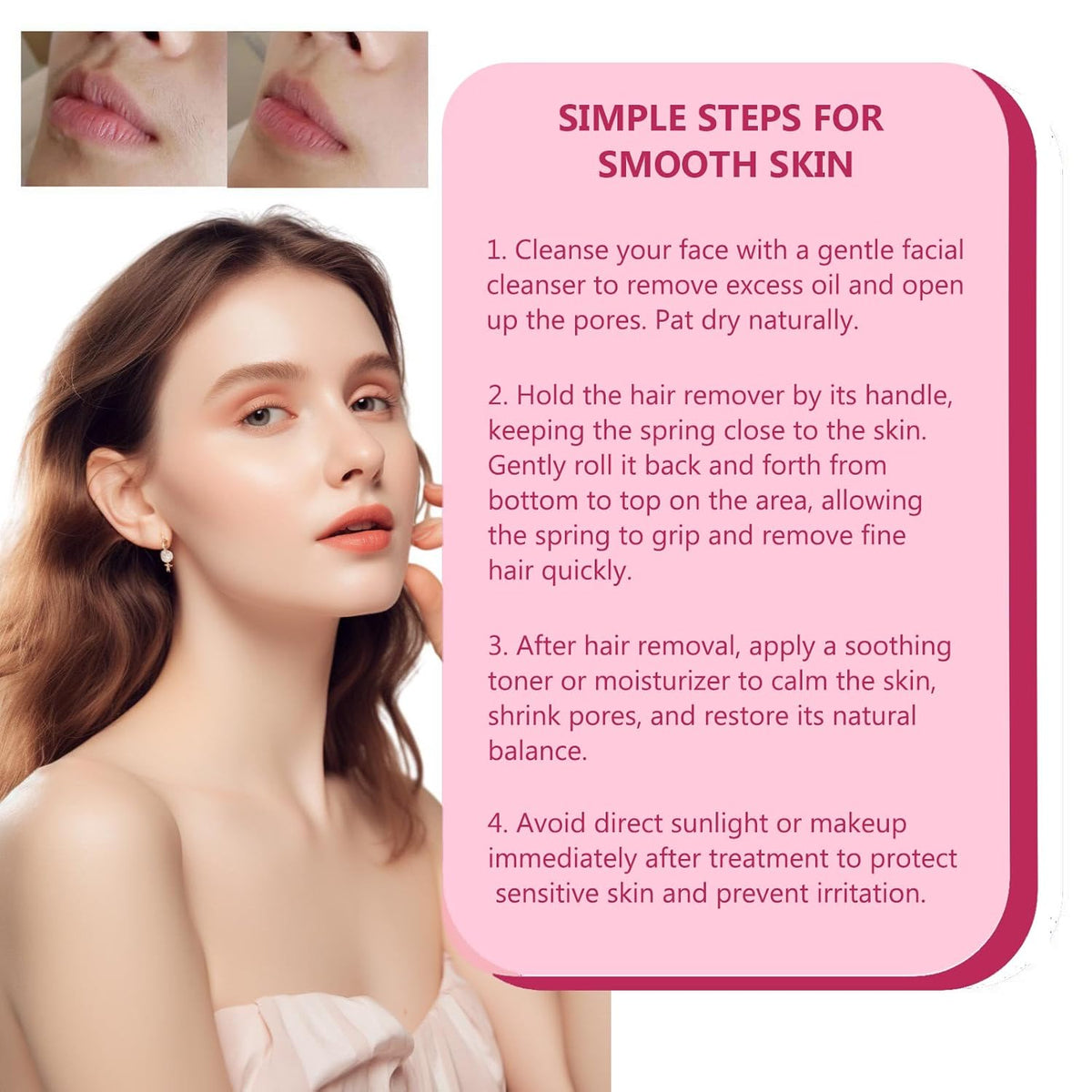 1Pcs Spring Face Hair Remover