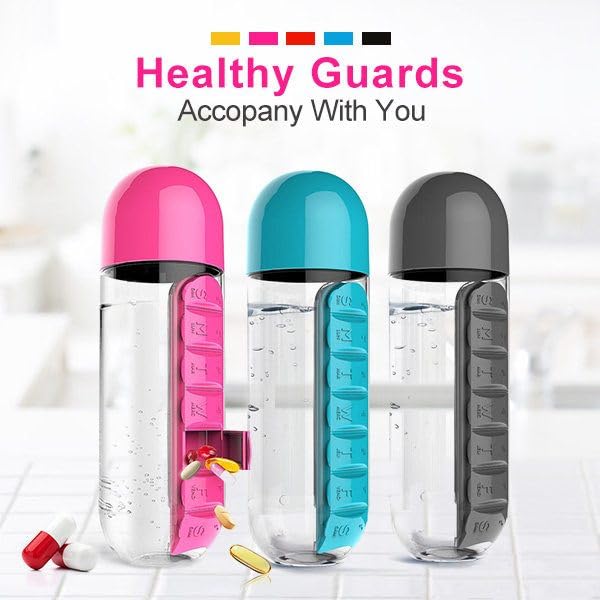 Pill Organizer Bottle for Vitamins & Medicine (RANDOM COLOR)