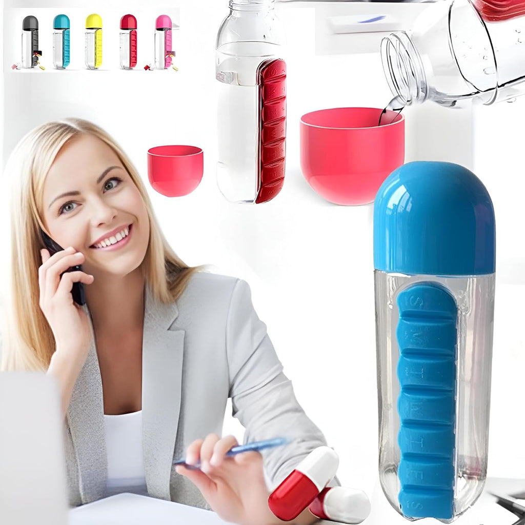 Pill Organizer Bottle for Vitamins & Medicine (RANDOM COLOR)