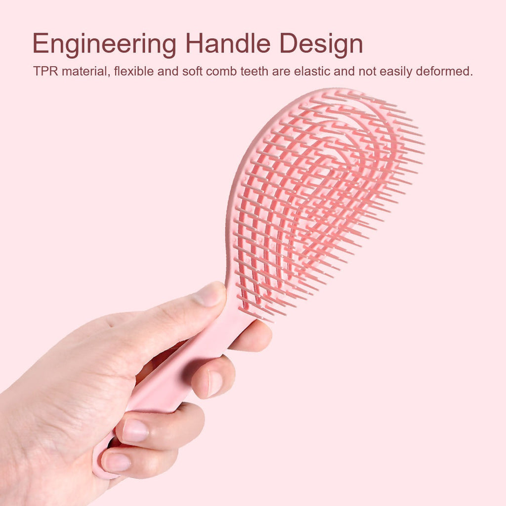 Hair Brush With 3D Hollow Design Perfect For Detangling and Hair Grooming for Wet or Dry Hair (Multicolor)