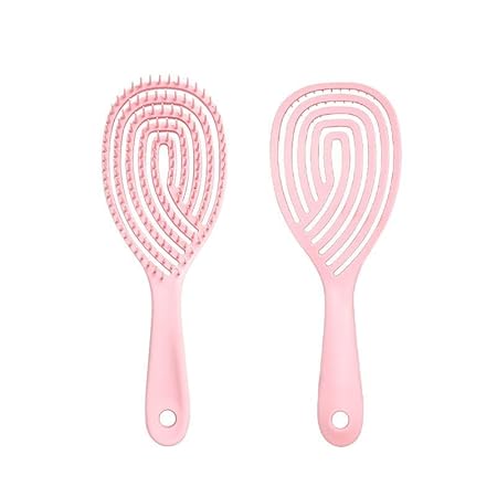 Hair Brush With 3D Hollow Design Perfect For Detangling and Hair Grooming for Wet or Dry Hair (Multicolor)