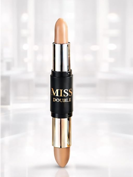 2-in-1 Contour & Highlight Duo Stick, Double-ended, Creamy Texture, Matte Finish