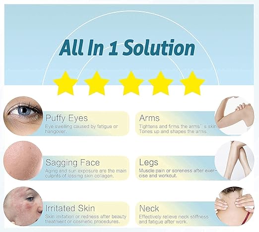 Ice Face Massager for De-puffing, Shrink/Tighten Pores & Face Toning Massage