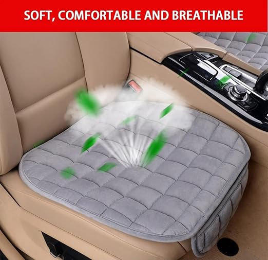 Comfortable Ultra-Soft Memory Foam Car Seat Cushion Cover with Non-Slip Grip and Storage Pouch Pack of 1
