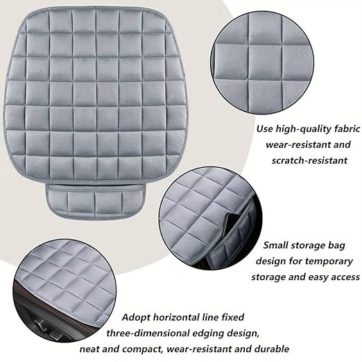 Comfortable Ultra-Soft Memory Foam Car Seat Cushion Cover with Non-Slip Grip and Storage Pouch Pack of 1