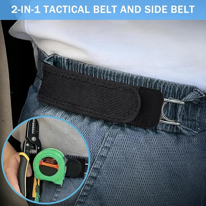 Buckleless Belt Hook Tactical Metal Hook Elastic Belt PACK OF 2