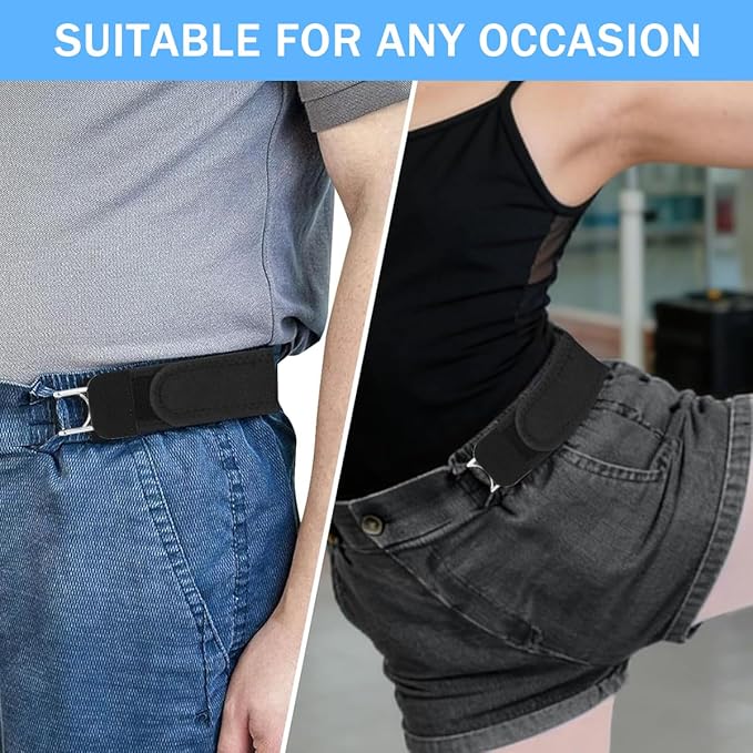 Buckleless Belt Hook Tactical Metal Hook Elastic Belt PACK OF 2