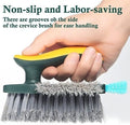 Grout Cleaner Brush 4 in 1 with Squeegee,Bathroom Cleaning Brushes PACK OF 1 (MULTICOLOR)
