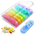 Weekly Pill Organizer 3 Times a Day (MULTICOLOR)