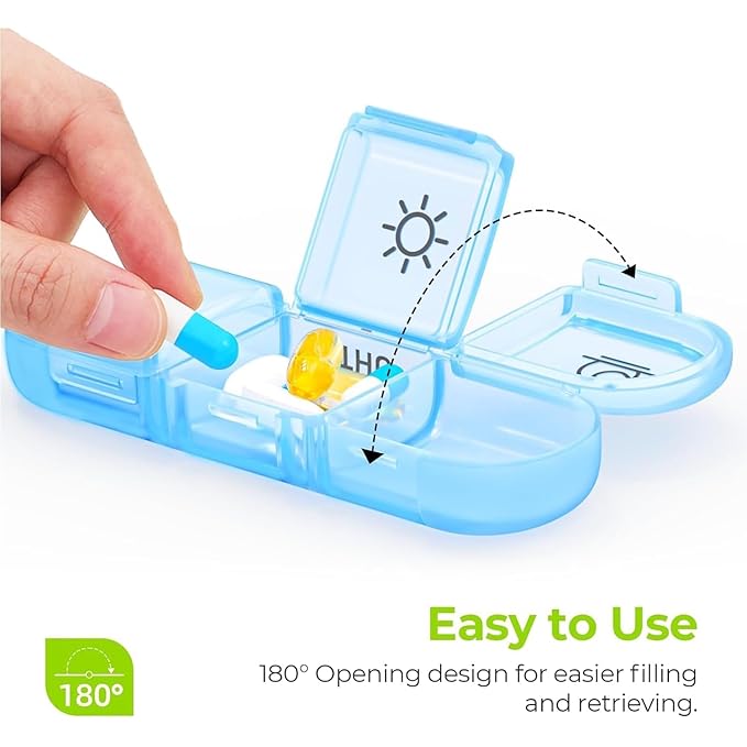 Weekly Pill Organizer 3 Times a Day (MULTICOLOR)