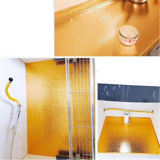 2 Meters Kitchen Wall Stove Golden Aluminum Foil