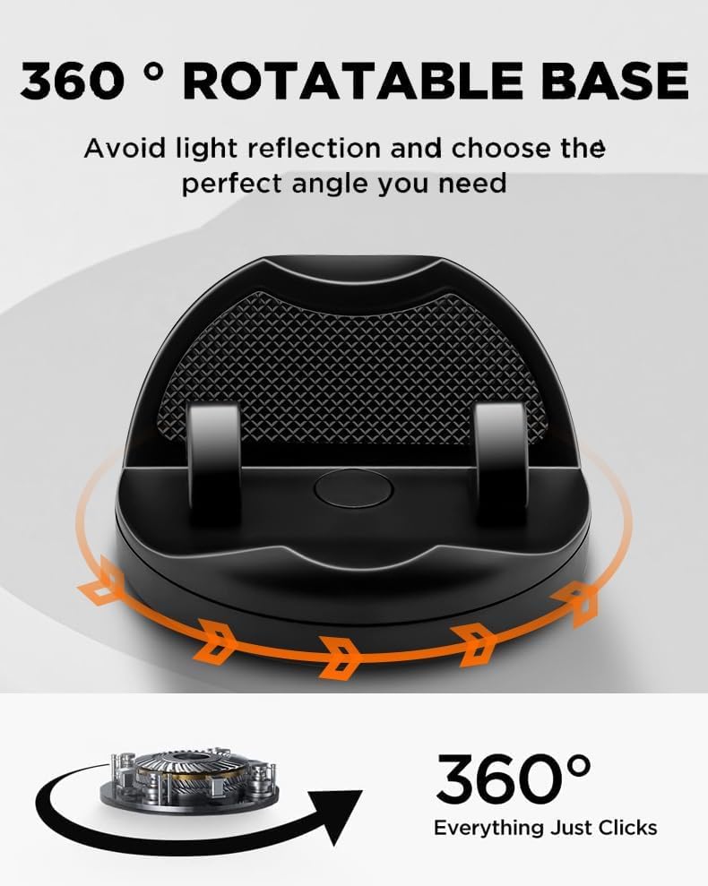 Universal 360 Degree Car Mobile Holder for Dashboard Non-Slip Silicone Phone Stand for car