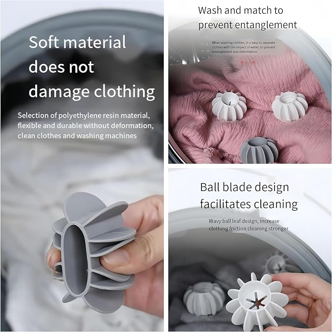 6pcs Reusable Silicone Laundry Balls