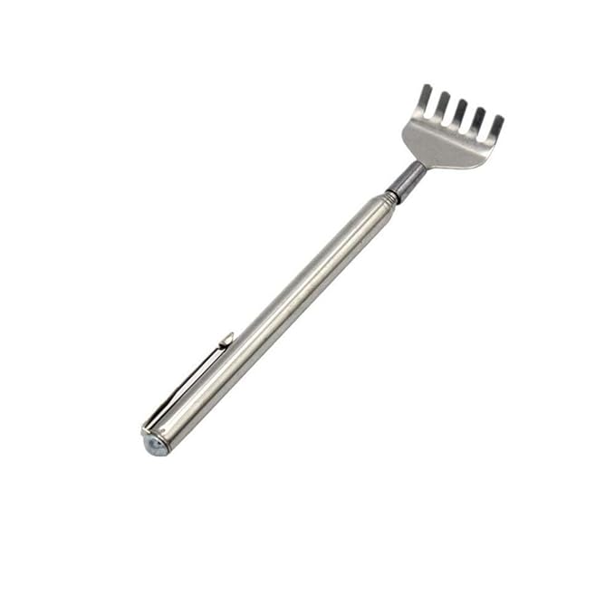 Stainless Steel Back Itch Scratcher Extendable Hand Massager Stick Tool with Telescoping Handle Itching Rod Body Massage