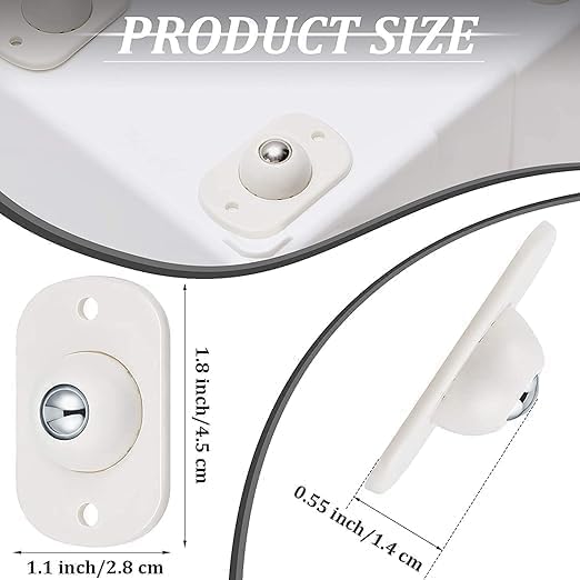 Self Adhesive 360 Degree Mini Swivel Casters Wheels Universal Wheels at The Bottom of The Storage Box Pulley for Furniture Universal Furniture Wheel Castor Roller