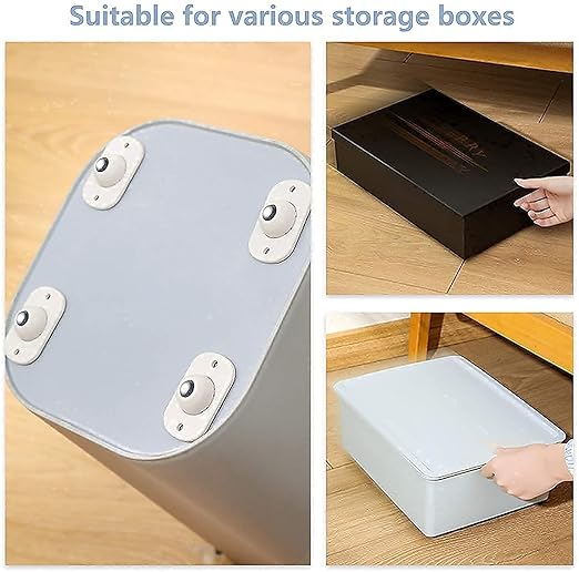 Self Adhesive 360 Degree Mini Swivel Casters Wheels Universal Wheels at The Bottom of The Storage Box Pulley for Furniture Universal Furniture Wheel Castor Roller